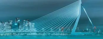 Rotterdam Bridge (Teal Overlay)