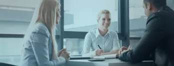 Team of consultants around a table